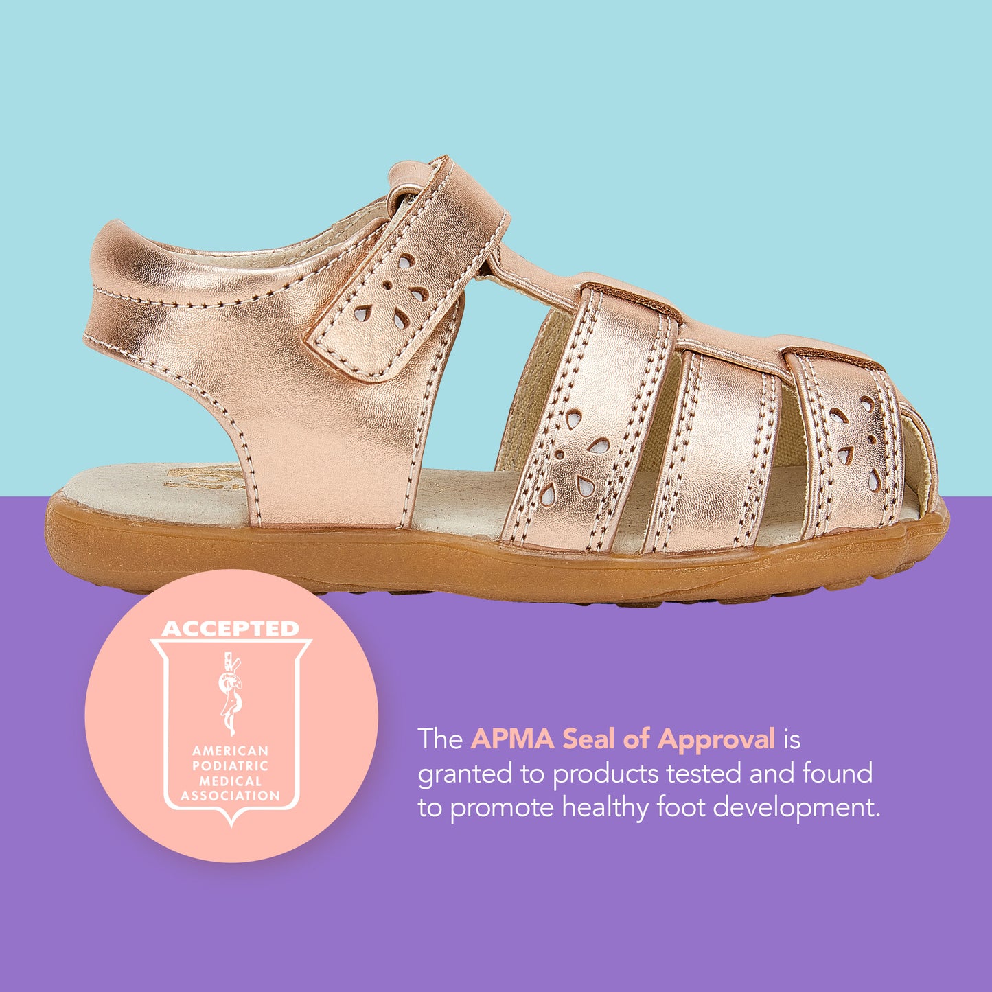 See Kai Run, Gloria IV Sandals for Kids, Rose Gold, 6 M US Toddler