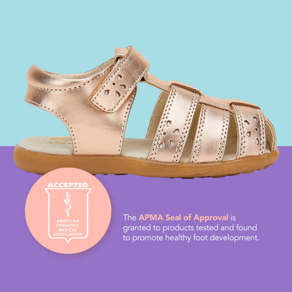 See Kai Run, Gloria IV Sandals for Kids, Rose Gold, 6 M US Toddler