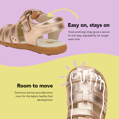 See Kai Run, Gloria IV Sandals for Kids, Rose Gold, 5 M US Toddler