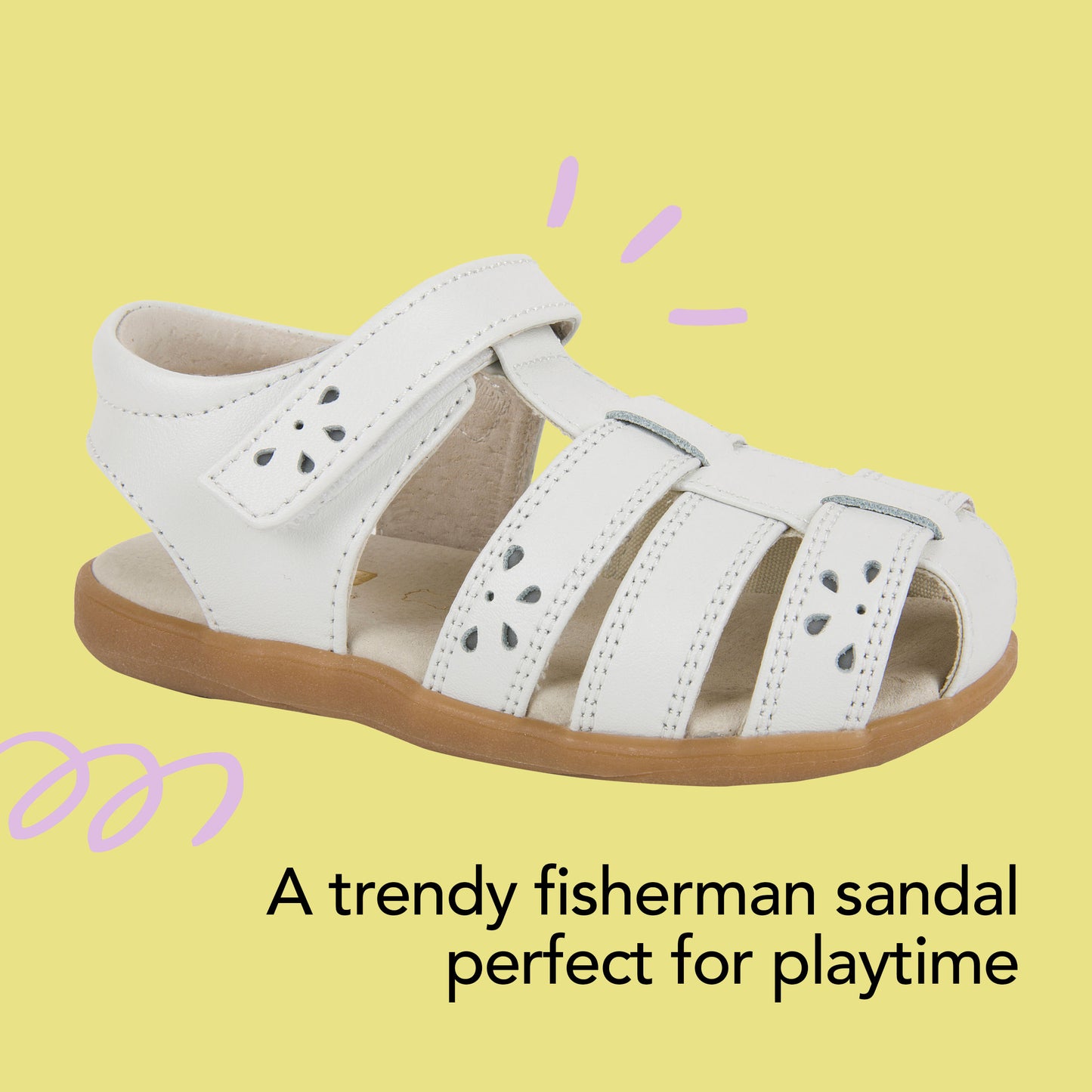 See Kai Run, Gloria IV Sandals for Kids, White, 12.5