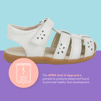 See Kai Run, Gloria IV Sandals for Kids, White, 7