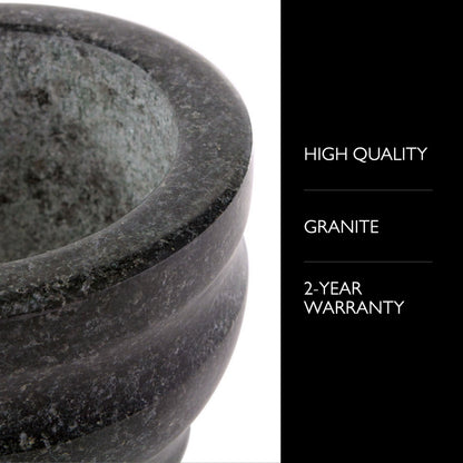 Cole & Mason Granite Mortar & Pestle, 8-Pound, Black