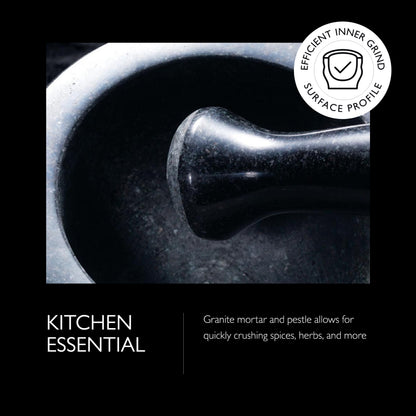 Cole & Mason Granite Mortar & Pestle, 8-Pound, Black
