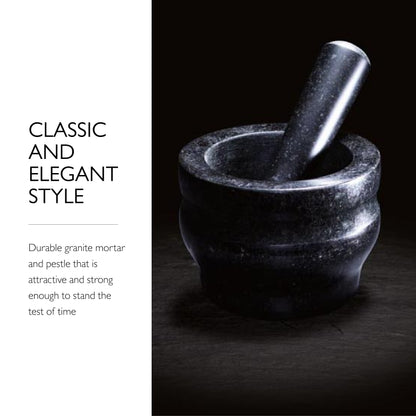 Cole & Mason Granite Mortar & Pestle, 8-Pound, Black