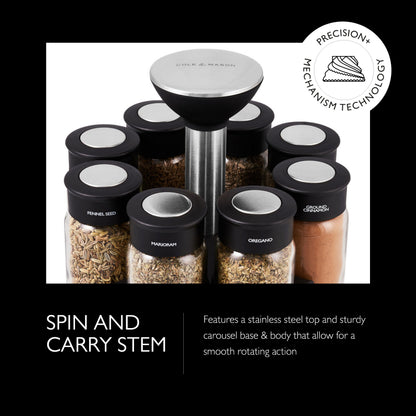 Cole & Mason Brixham Spice Rack, Medium, Silver