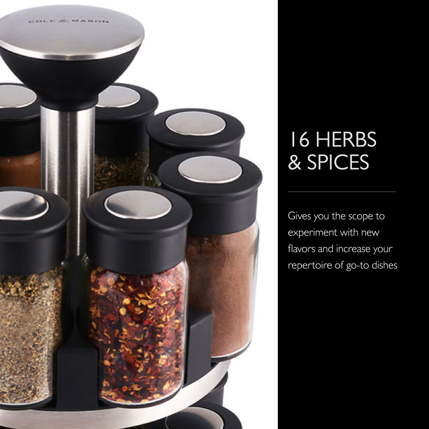 Cole & Mason Brixham Spice Rack, Medium, Silver