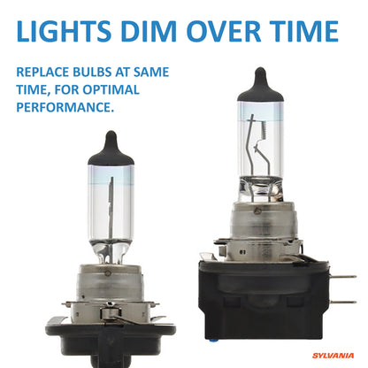 SYLVANIA - H11B SilverStar - High Performance Halogen Headlight Bulb, High Beam, Low Beam and Fog Replacement Bulb, Brighter Downroad with Whiter Light (Contains 1 Bulb)