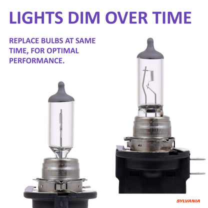 SYLVANIA - H11B XtraVision - High Performance Halogen Headlight Bulb, High Beam, Low Beam and Fog Replacement Bulb (Contains 2 Bulbs)