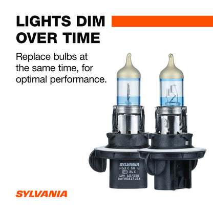 SYLVANIA H13 SilverStar Ultra High Performance Halogen Headlight Bulb, (Contains 1 Bulb), white (H13SU.BP)