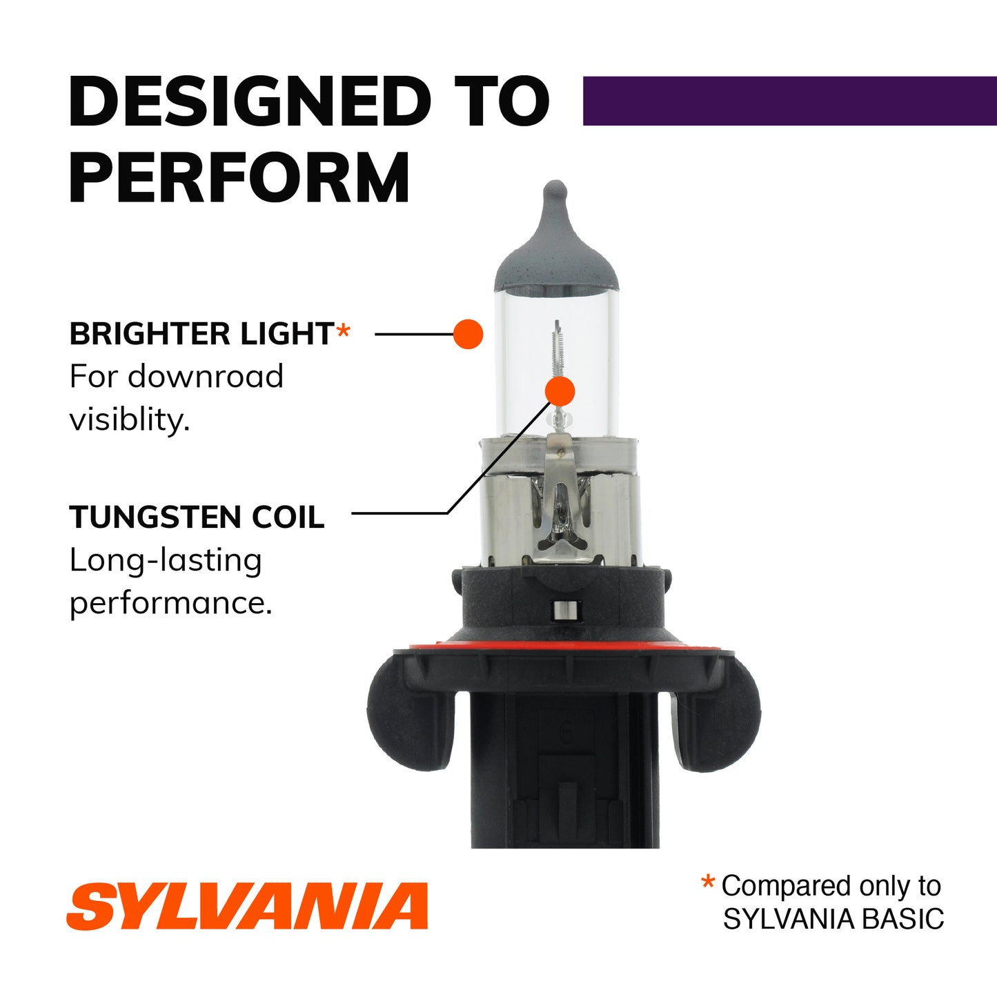 SYLVANIA H13 XtraVision Halogen Headlight Bulb, (Contains 2 Bulbs)