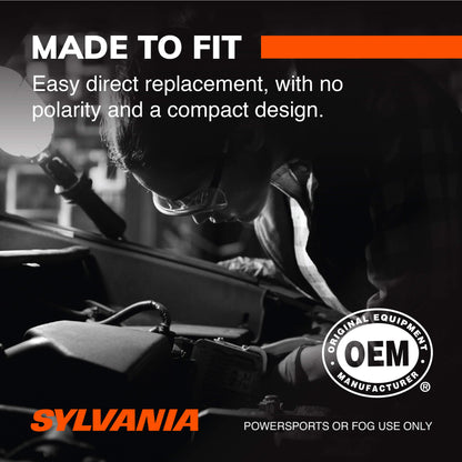 Sylvania H1 LED Powersport Headlight Bulbs for Off-Road Use or Fog Lights - 2 Pack