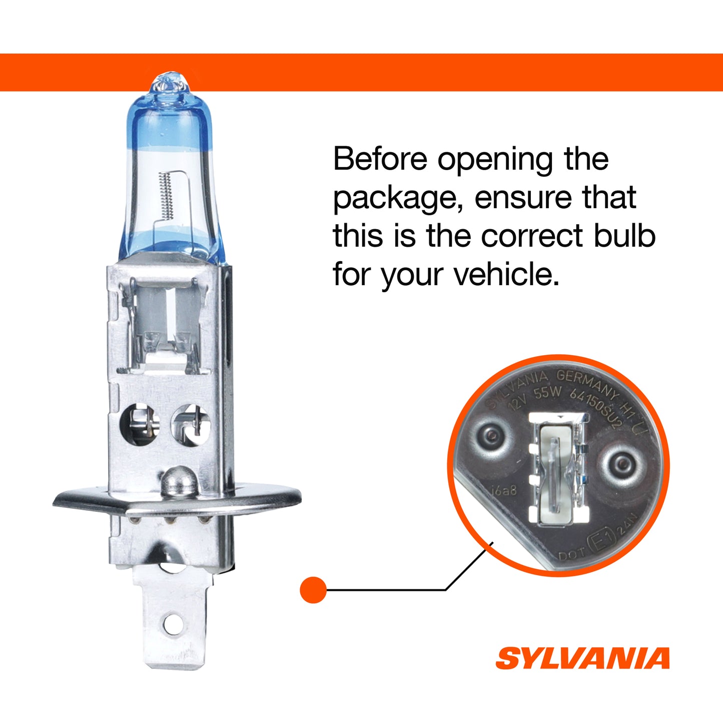 SYLVANIA H1 SilverStar Ultra High Performance Halogen Headlight Bulb, (Contains 1 Bulb)