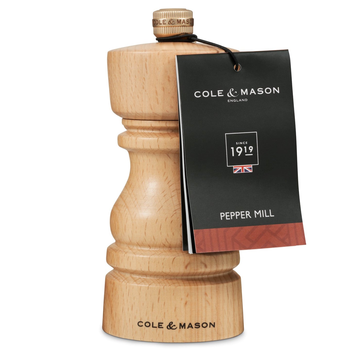 Cole & Mason London 130mm Natural Beech Pepper Mill