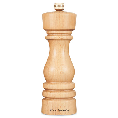 Cole & Mason London 180mm Natural Beech Pepper Mill