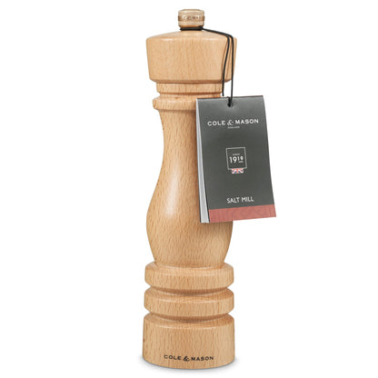 Cole & Mason London 220mm Natural Beech Salt Mill