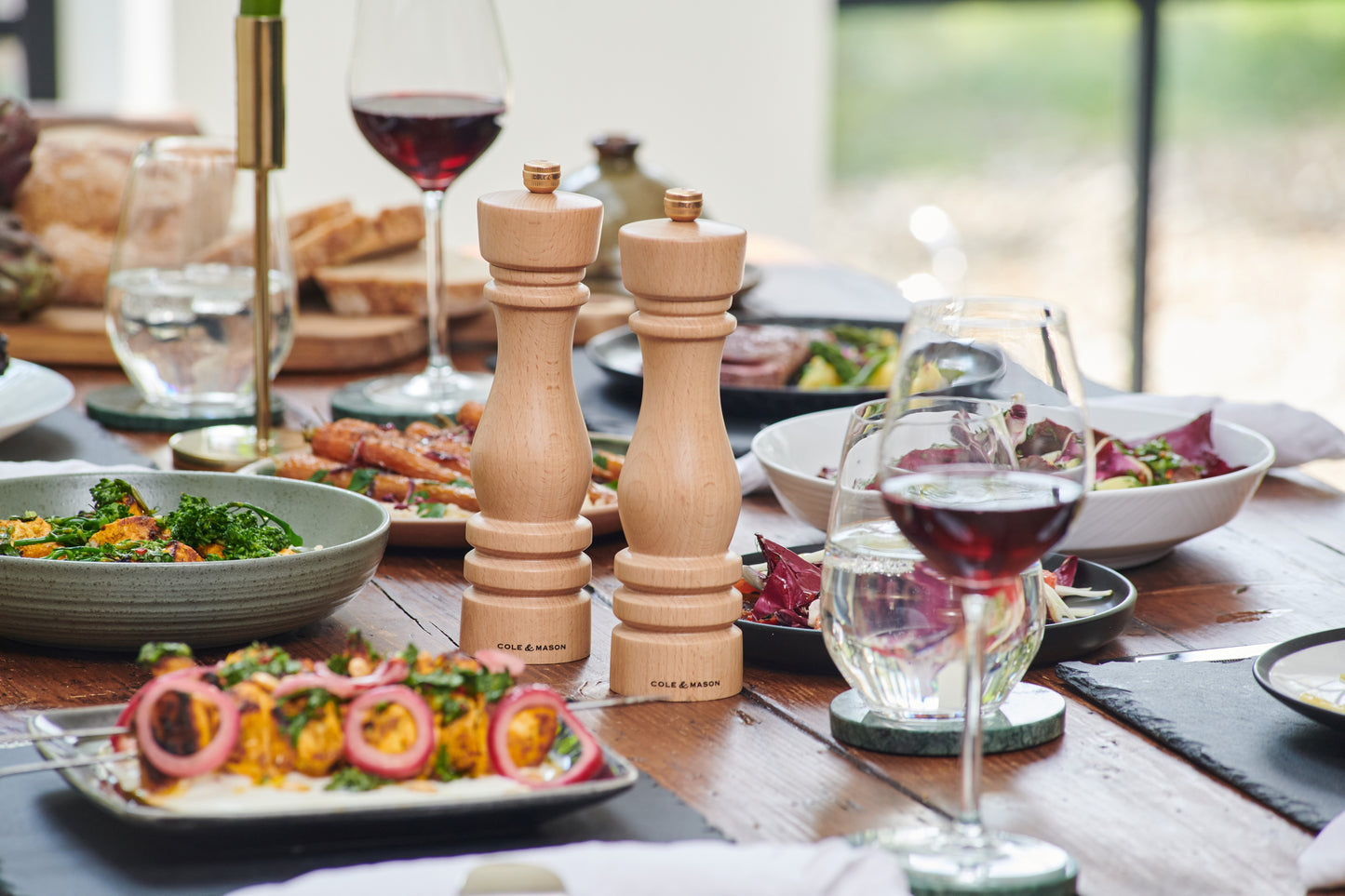 Cole & Mason London 220mm Natural Beech Pepper Mill