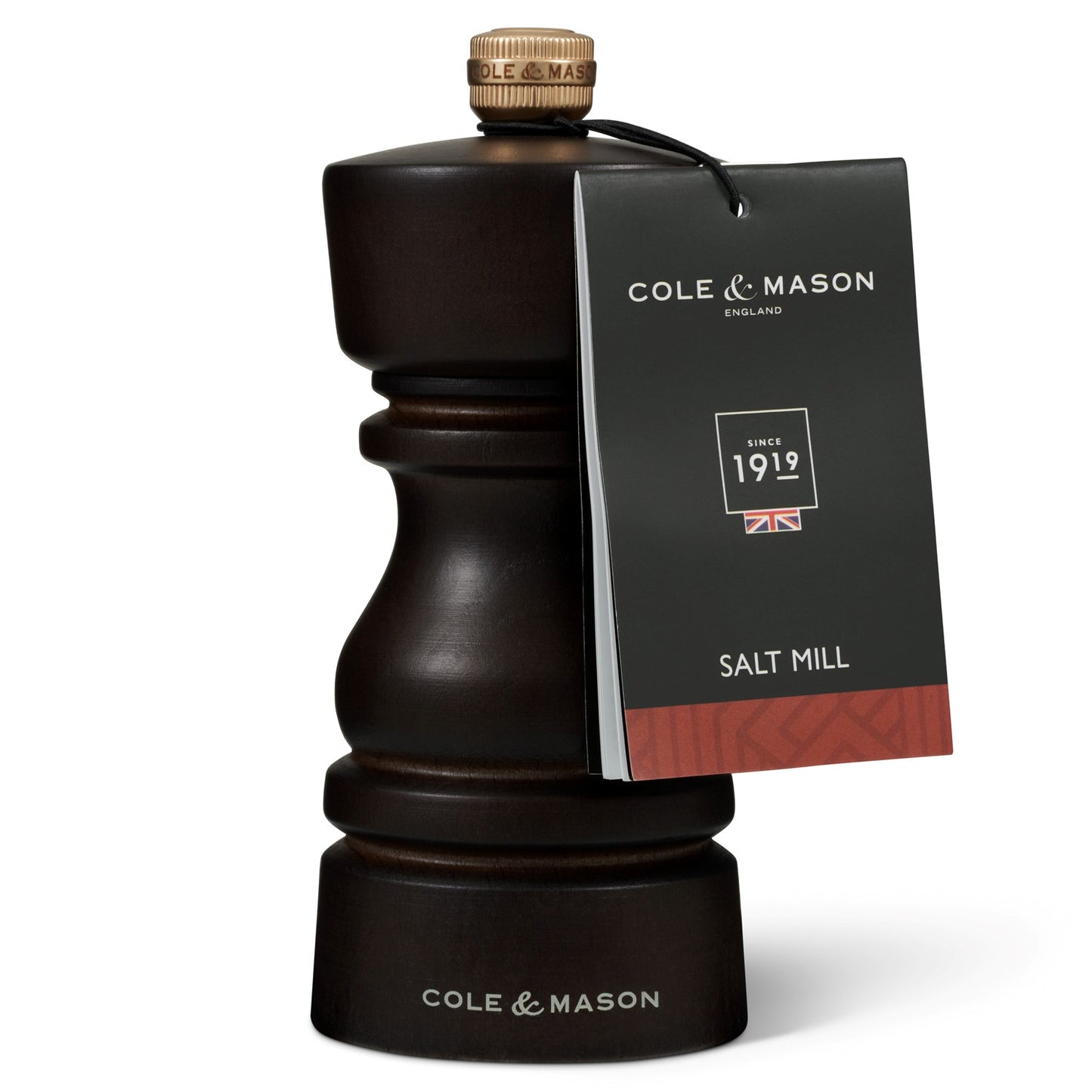 Cole & Mason London 130mm Chocolate Wood Salt Mill