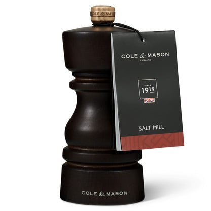 Cole & Mason London 130mm Chocolate Wood Salt Mill