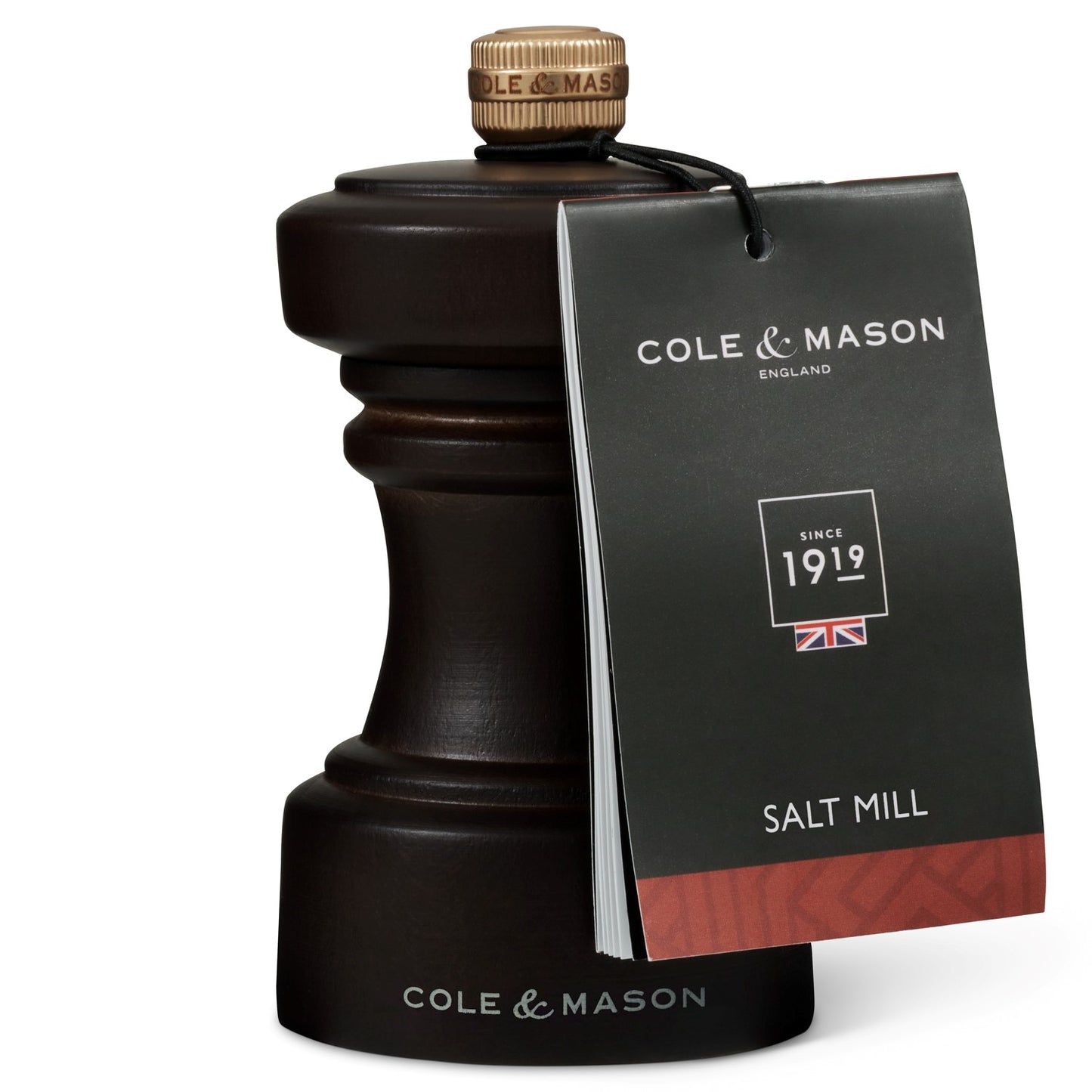 Cole & Mason Hoxton 104mm Chocolate Wood Salt Mill