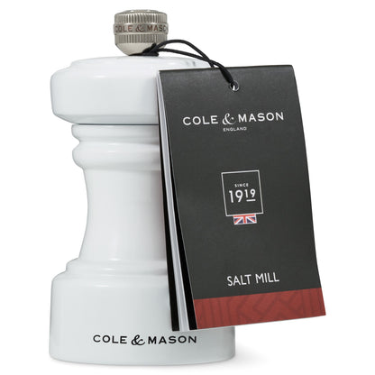 Cole & Mason Hoxton 104mm White Gloss Salt Mill