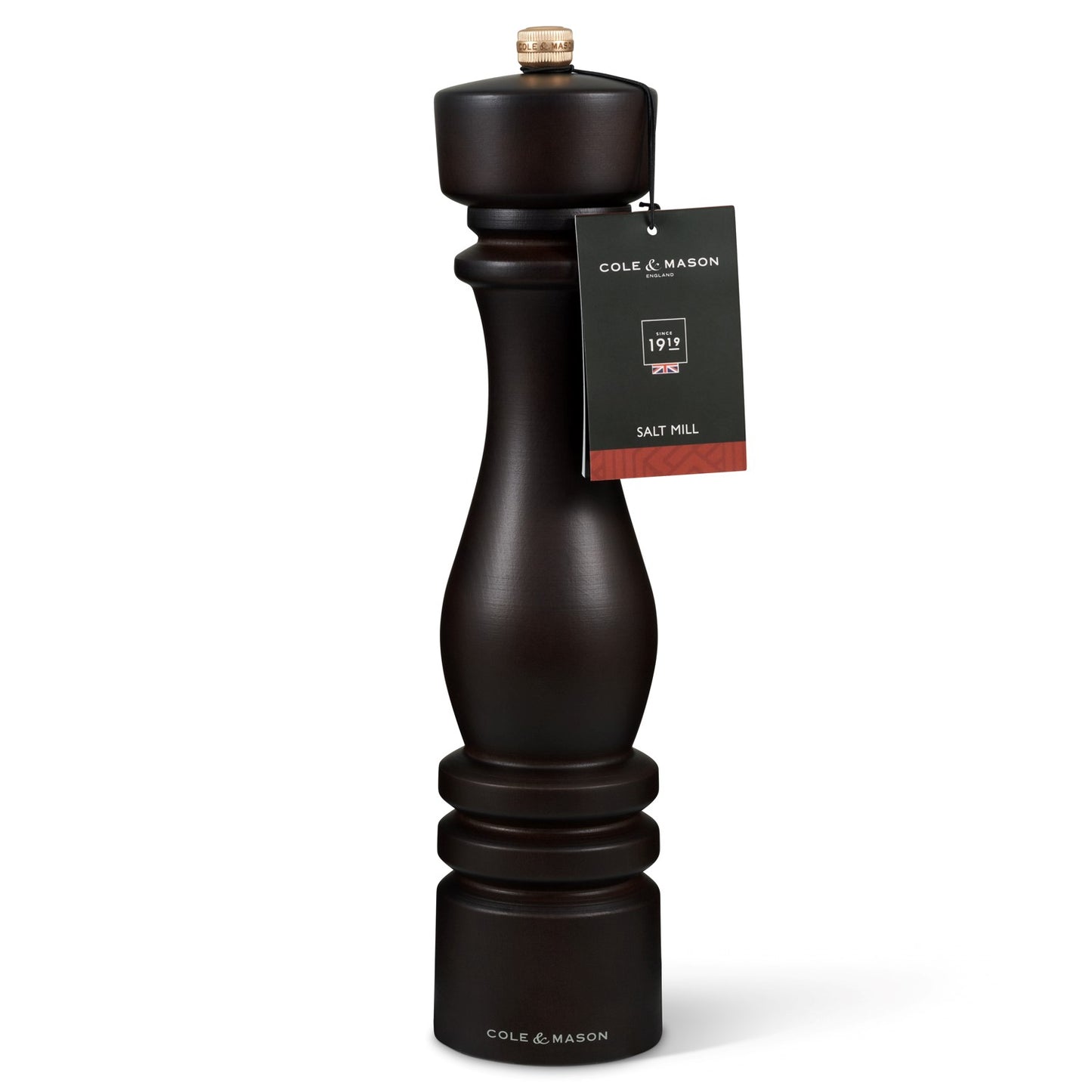 Cole & Mason London 300mm Chocolate Wood Salt Mill