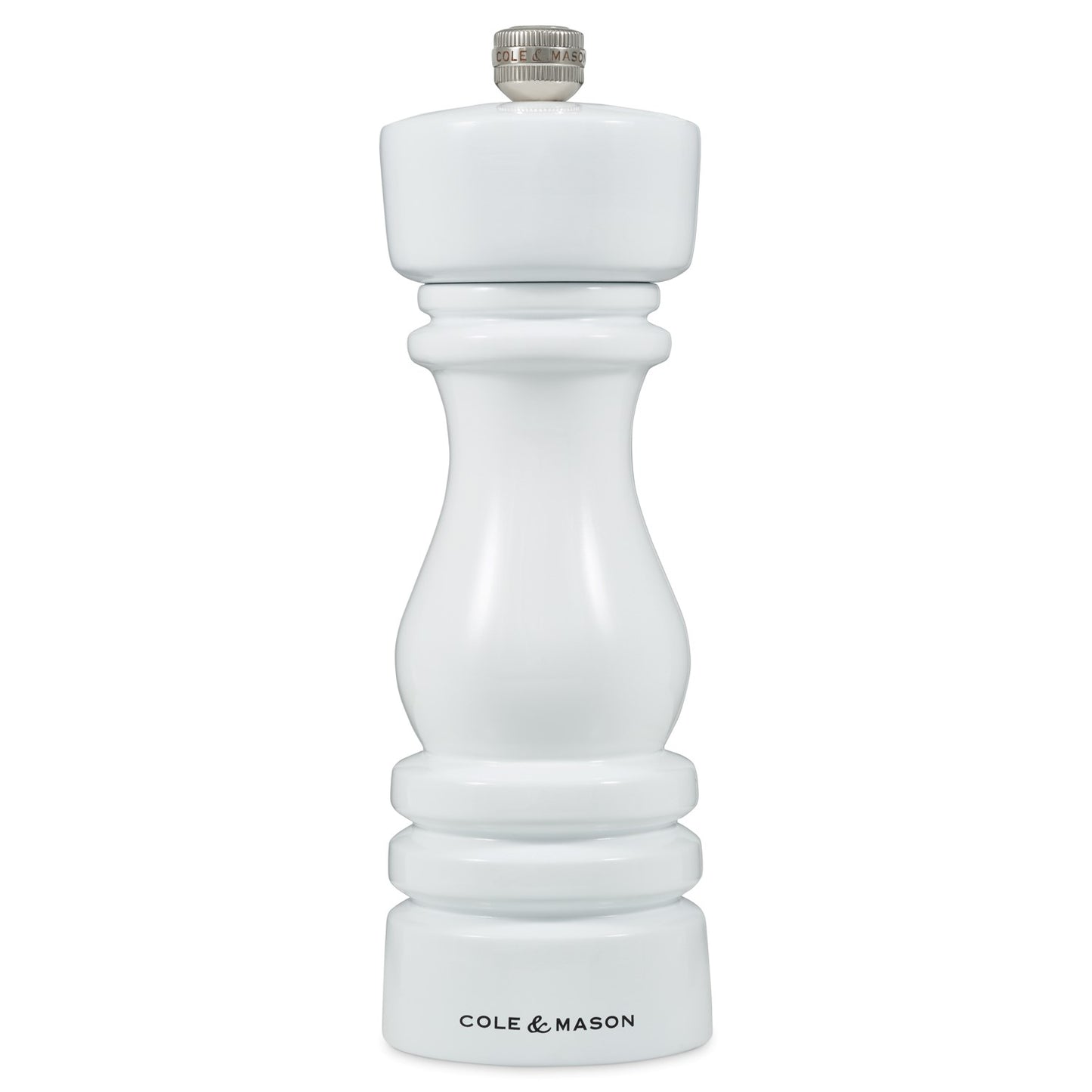 Cole & Mason London 180mm White Gloss Pepper Mill