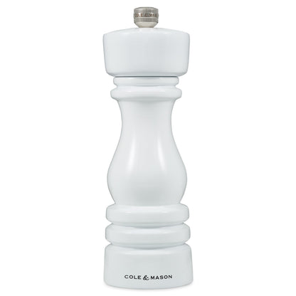Cole & Mason London 180mm White Gloss Pepper Mill