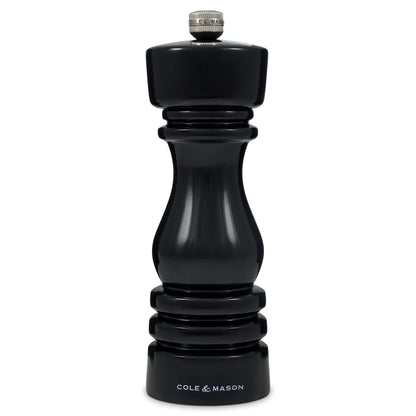 Cole & Mason London 180mm Black Gloss Salt Mill