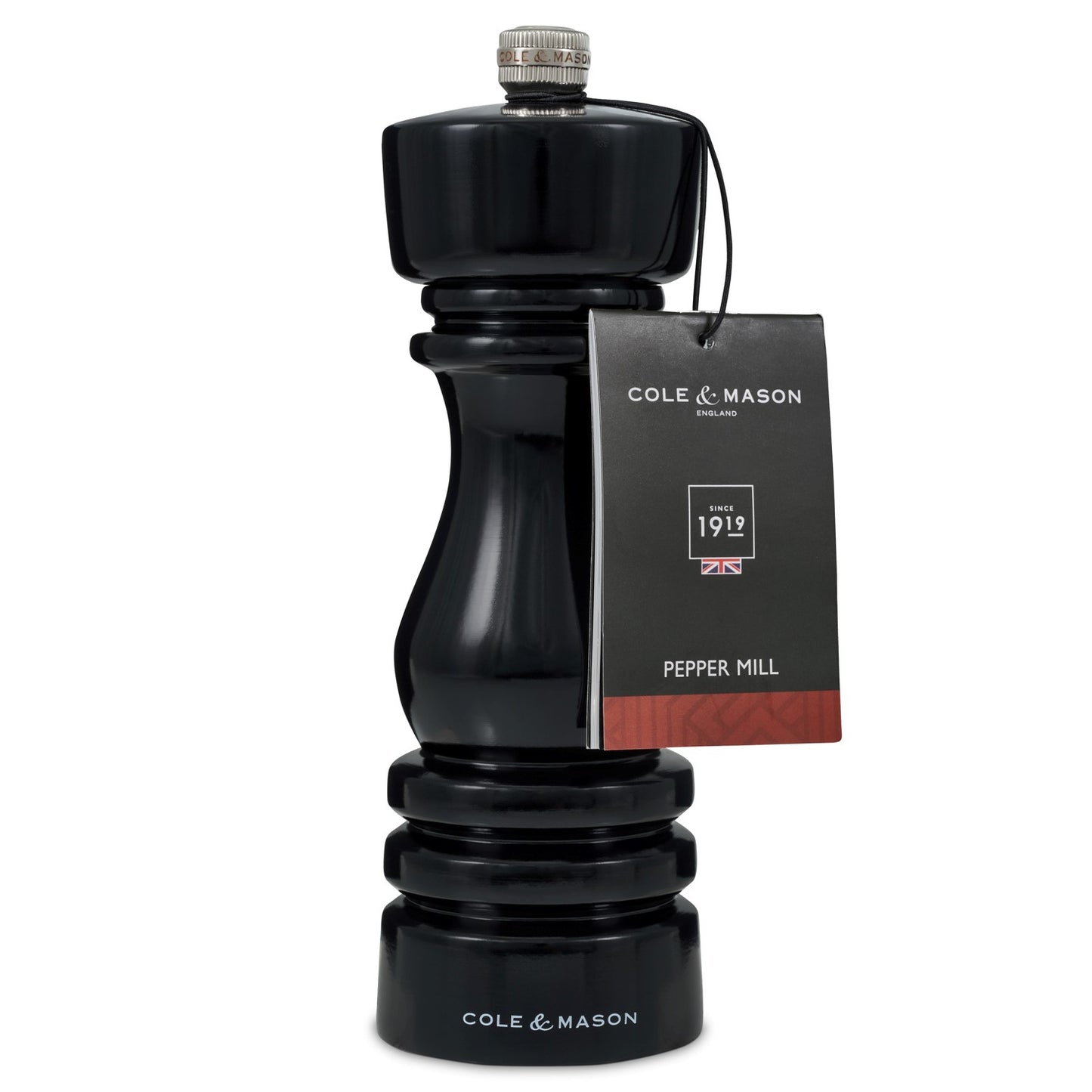 Cole & Mason London 180mm Black Gloss Pepper Mill