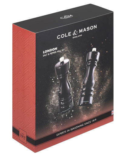 Cole & Mason London 180mm Black Gloss Gift Set