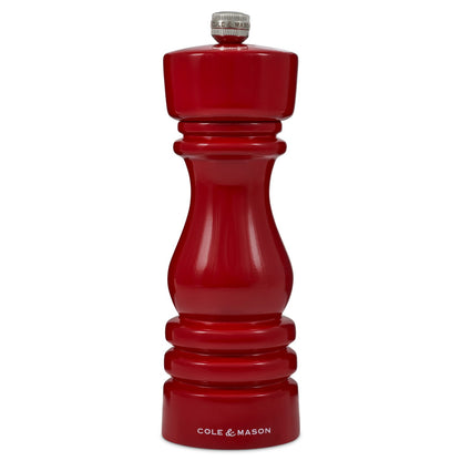 Cole & Mason London 180mm Red Gloss Salt Mill