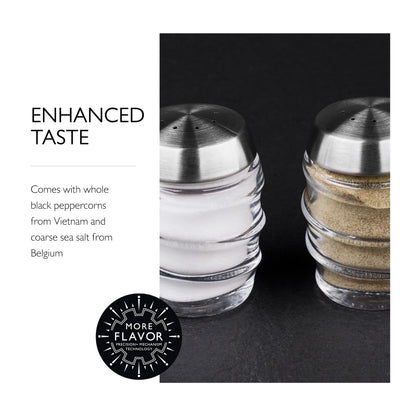Cole & Mason Bray Salt & Pepper Shaker Set, medium, Clear