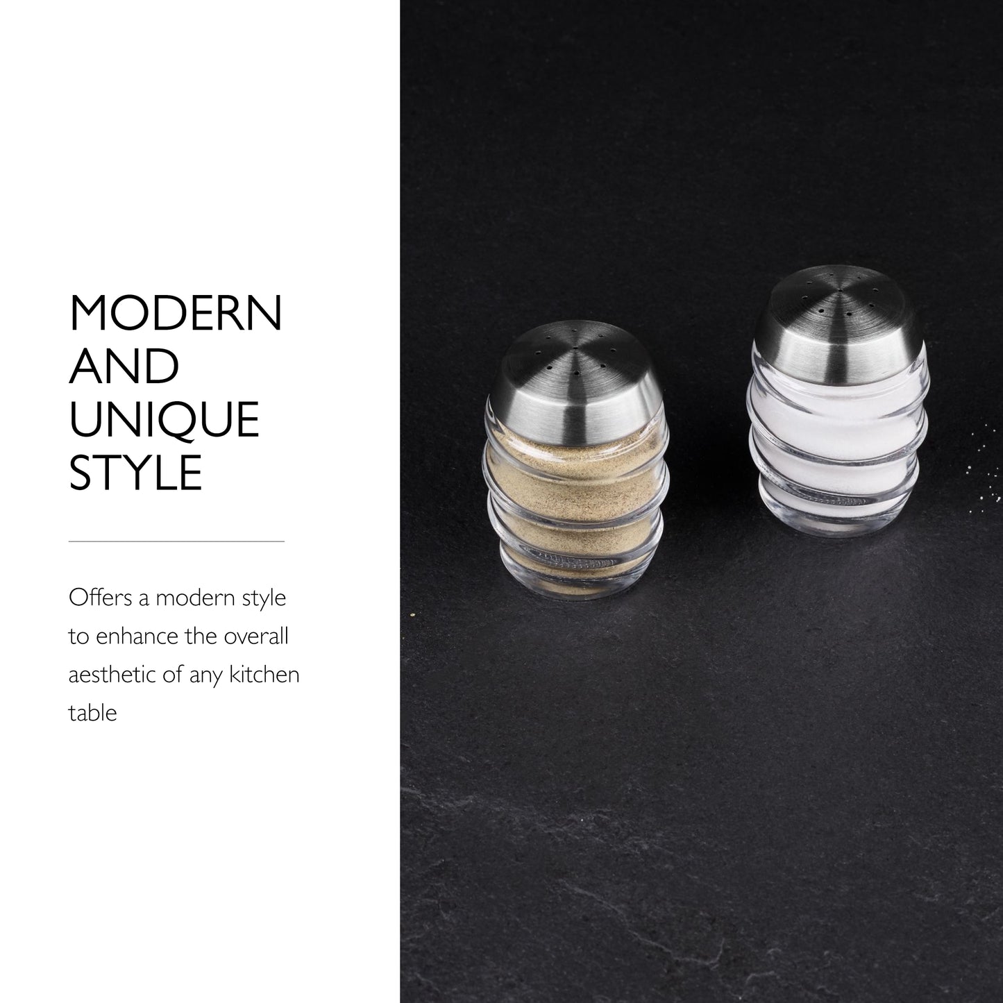 Cole & Mason Bray Salt & Pepper Shaker Set, medium, Clear