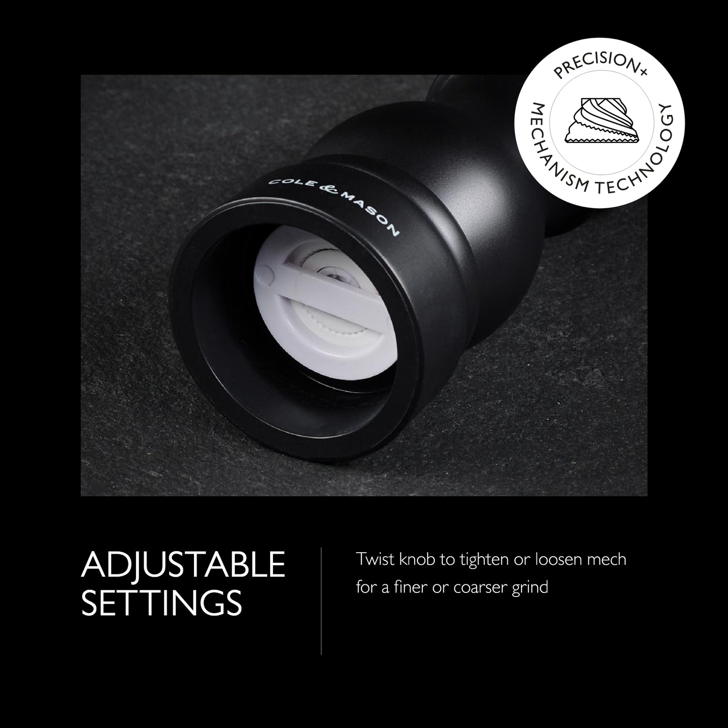 COLE & MASON Southwold Black and White Mill Gift Set, 1 EA