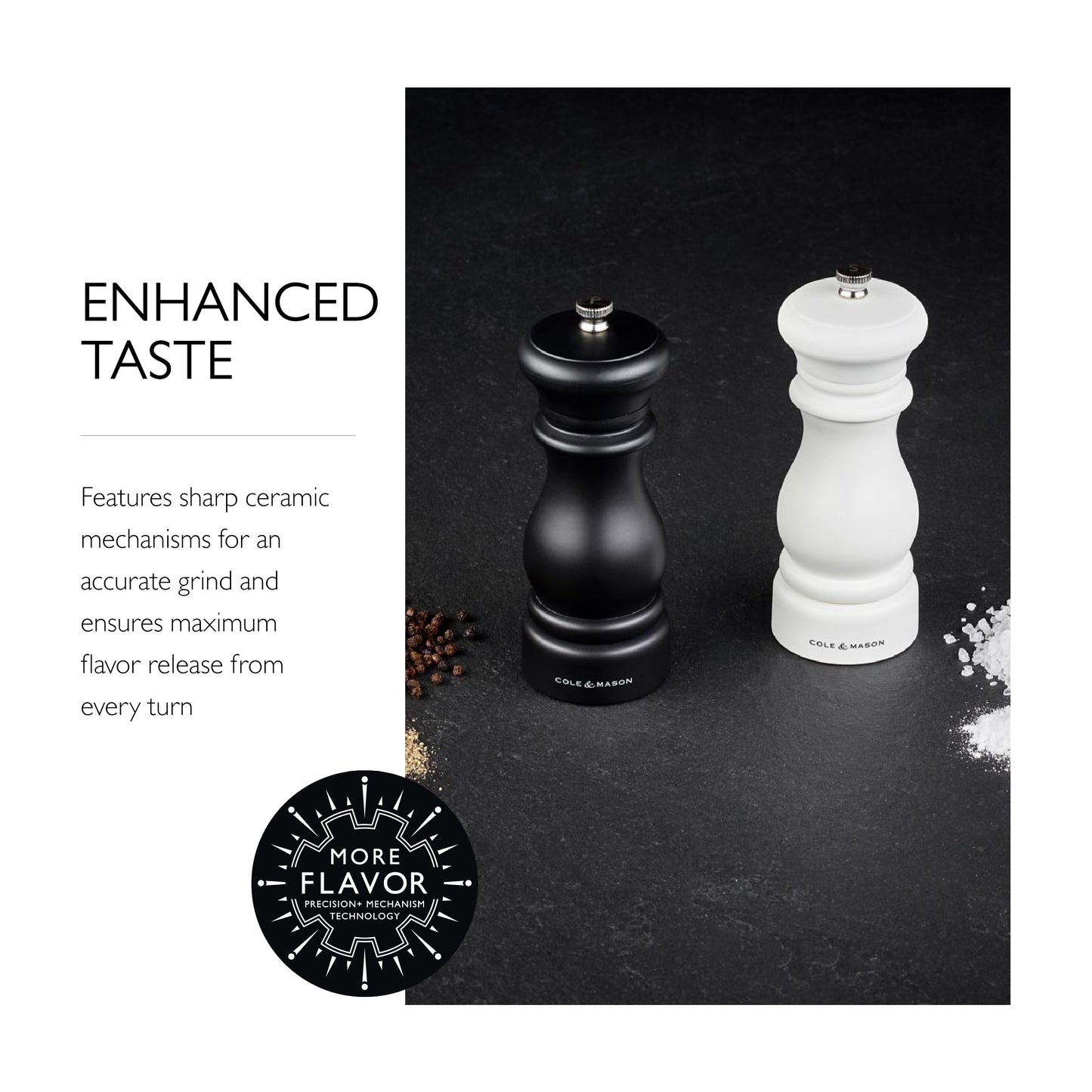 COLE & MASON Southwold Black and White Mill Gift Set, 1 EA