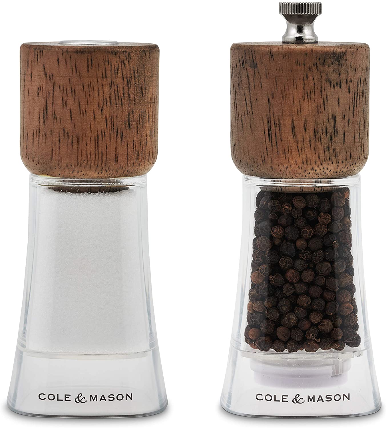 Cole & Mason Macclesfield Pepper Mill and Salt Shaker Gift Set, 5.5"", Clear"