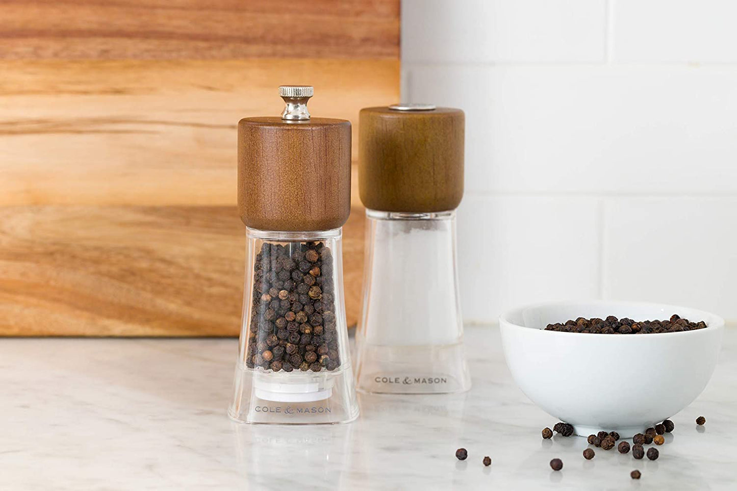 Cole & Mason Macclesfield Pepper Mill and Salt Shaker Gift Set, 5.5"", Clear"