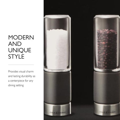 Cole & Mason Regent Salt & Pepper Mill Gift Set, 7", Gray