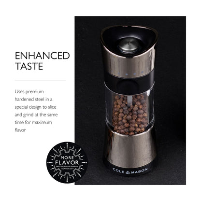 Cole & Mason Horsham Chrome Inverta Select Salt & Pepper Mill Set