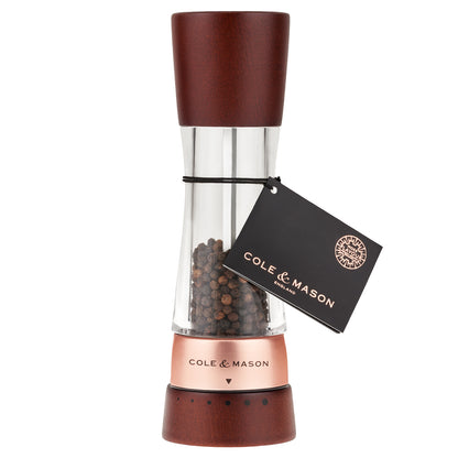 Cole & Mason Derwent Pepper Mill Chestnut Rose Gold
