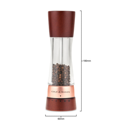 Cole & Mason Derwent Pepper Mill Chestnut Rose Gold