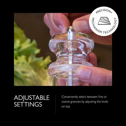 COLE & MASON 505 Pepper Grinder- Acrylic Mill Includes Precision Mechanism and Premium Peppercorns