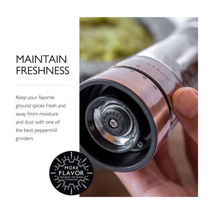COLE & MASON Derwent Pepper Grinder - Copper Mill Includes Gourmet Precision Mechanism and Premium Peppercorns