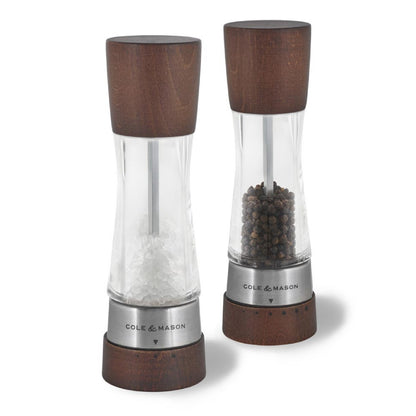 Cole & Mason Derwent Salt & Pepper Mill and Grinder Set, 7.5", Wood