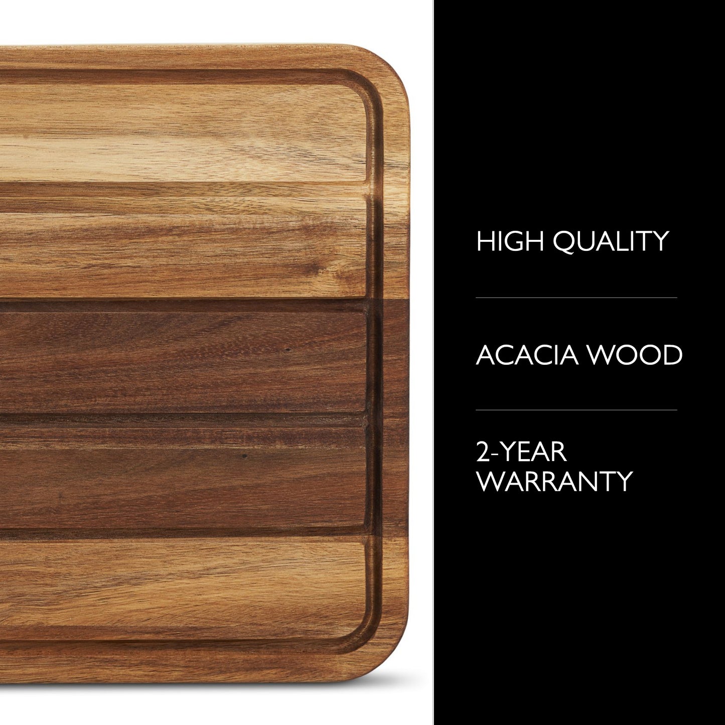Cole & Mason Berden Large Chopping & Carving Board, Acacia Wood Board, Cutting Board, Serving Board, 18.5" x13.5"