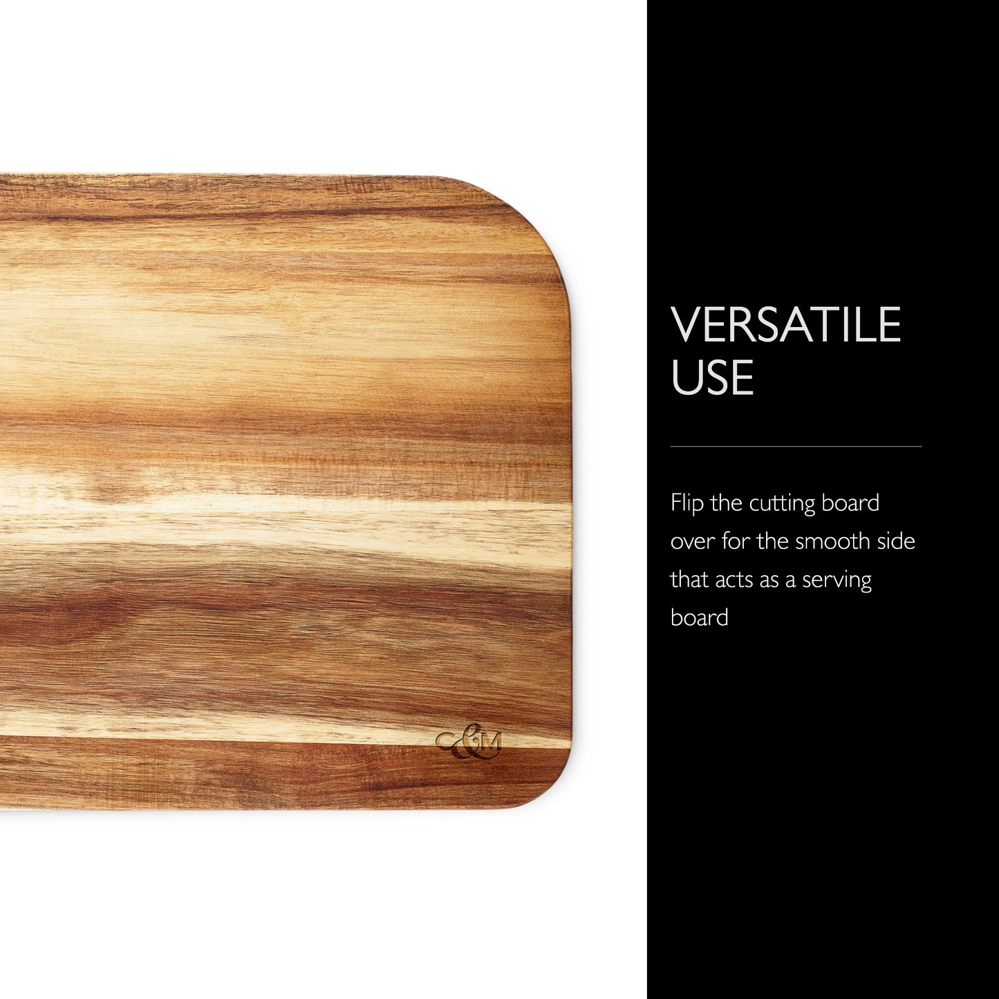Cole & Mason Berden Large Chopping & Carving Board, Acacia Wood Board, Cutting Board, Serving Board, 18.5" x13.5"