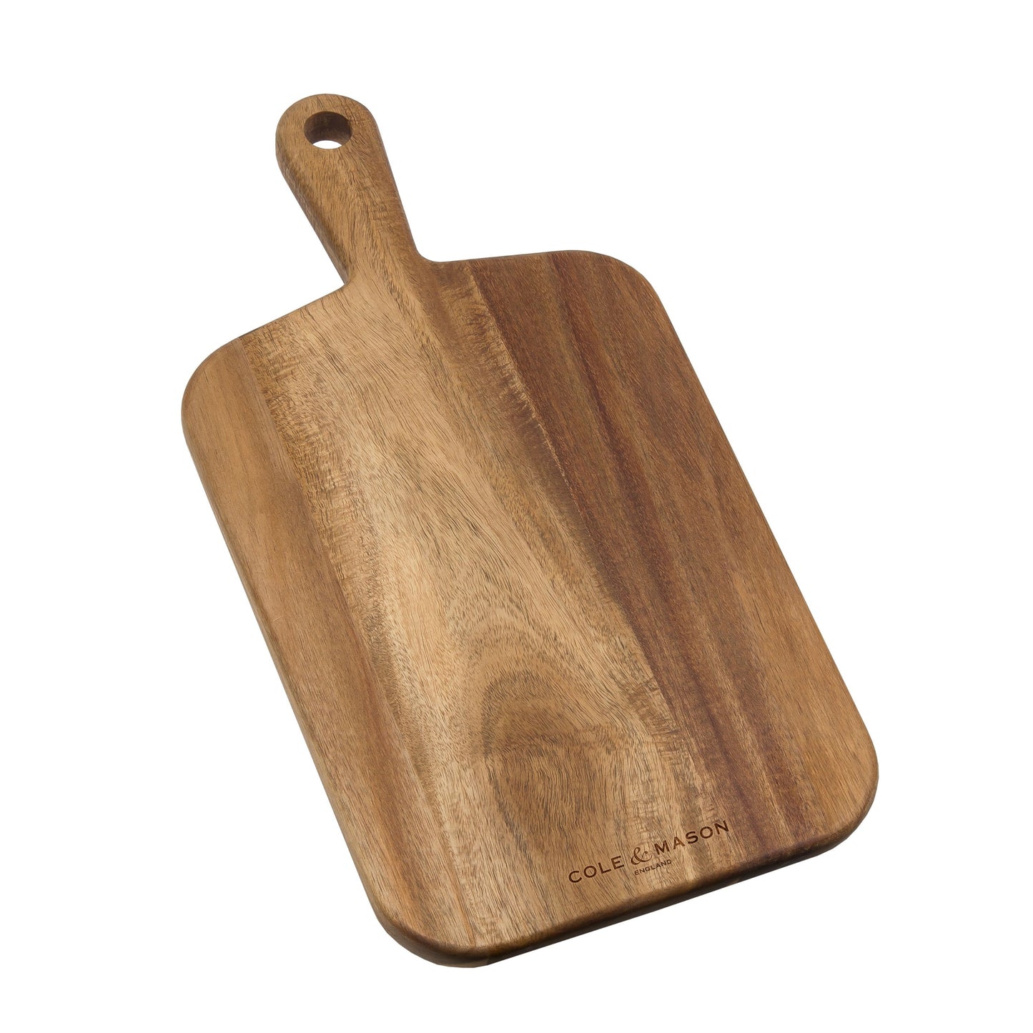 Cole & Mason Barkway Small Chopping Board With Handle Acacia Wood Board, Cutting Board, Serving Board 16" x 8"