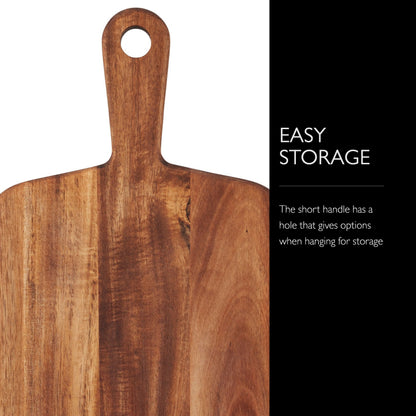 Cole & Mason Barkway Small Chopping Board With Handle Acacia Wood Board, Cutting Board, Serving Board 16" x 8"