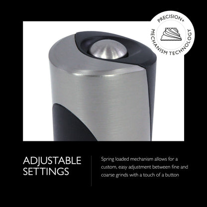 COLE & MASON Richmond Electric Salt and Pepper Grinder Set - Stainless Steel Electronic Mills Include Gift Box and Gourmet Precision Mechanisms