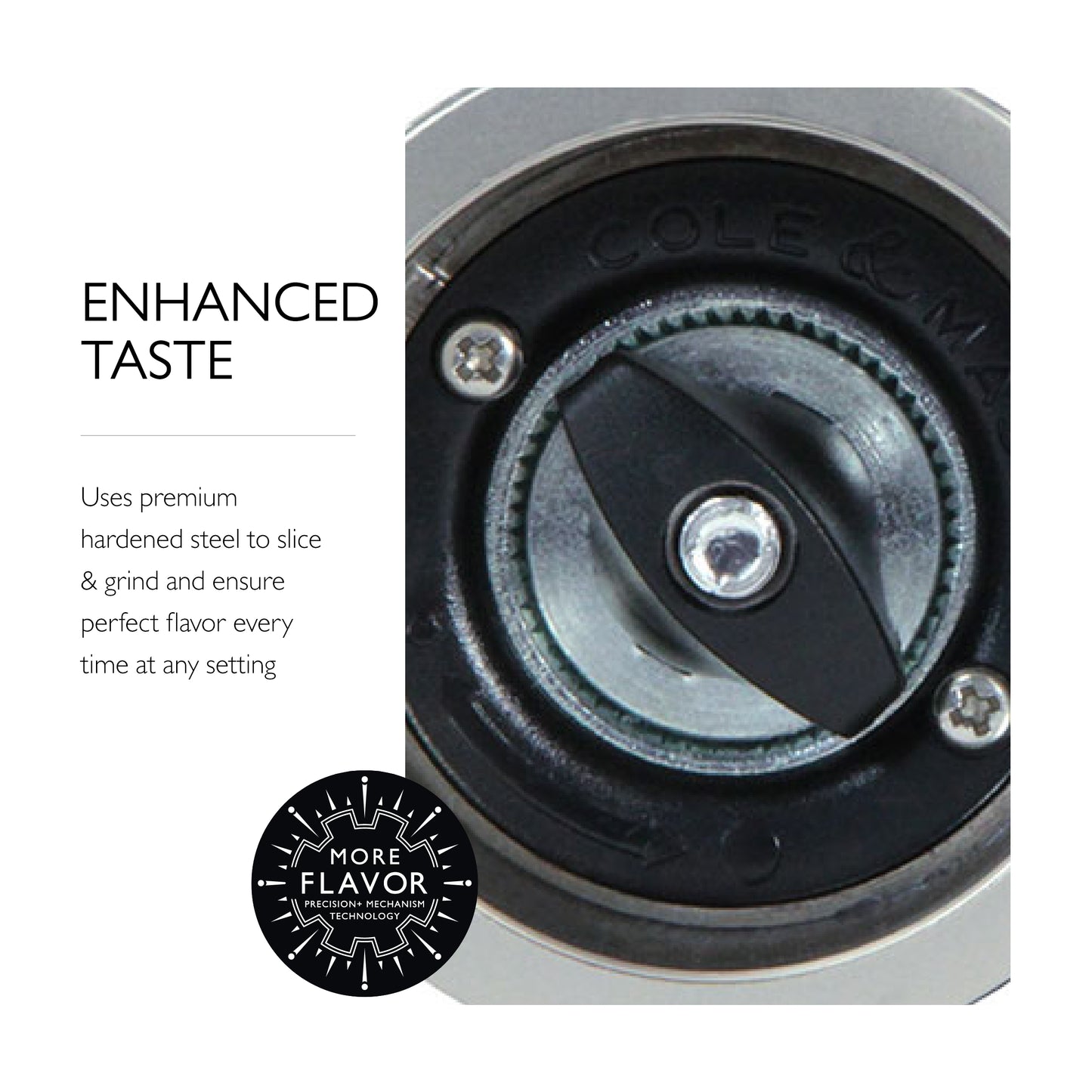 COLE & MASON Richmond Electric Salt and Pepper Grinder Set - Stainless Steel Electronic Mills Include Gift Box and Gourmet Precision Mechanisms